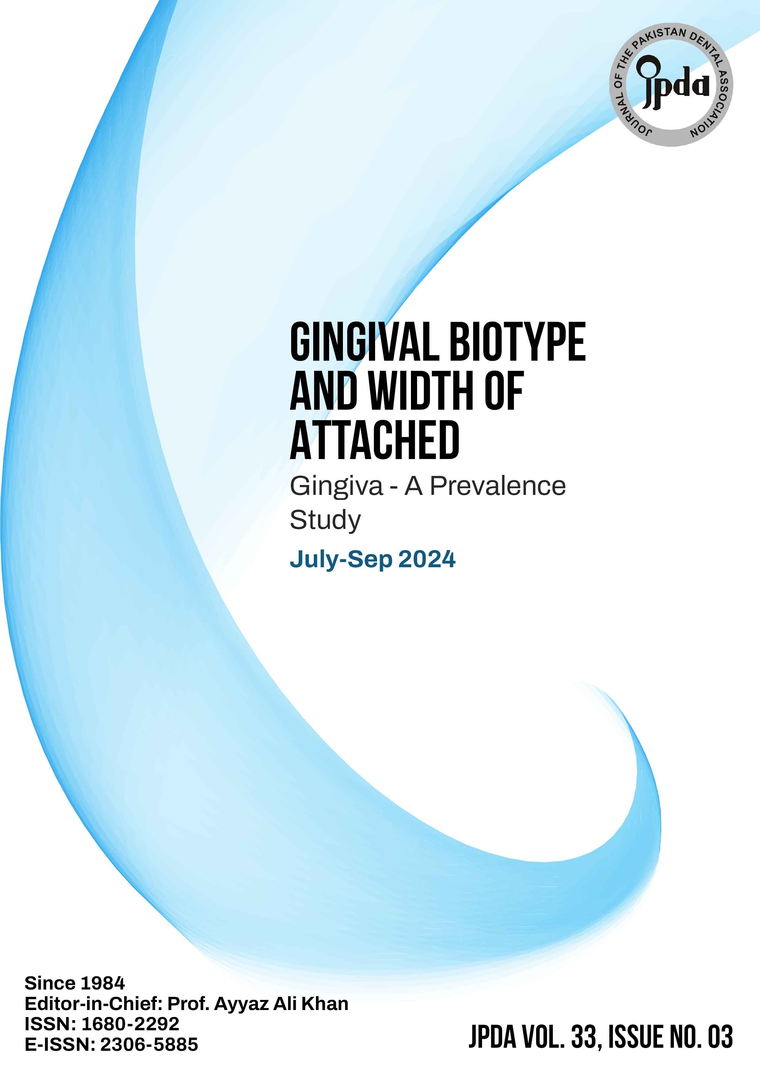 Journal of The Pakistan Dental Association